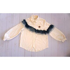 SNBL Women's Button Down Long Sleeve Shirt, Size L